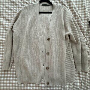 Jenni Kayne | Cashmere Cocoon Cardigan | Small | 100% Cashmere | Oatmeal | EUC